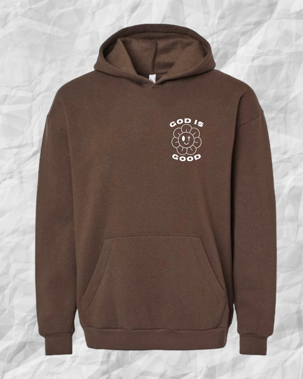 God is Good Hoodie - Brown (FREE Mystery 10-Pack Included)($225 Value!) - Christian Bracelets and Apparel - In His Name Company Products