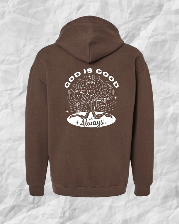 God is Good Hoodie - Brown (FREE Mystery 10-Pack Included)($225 Value!)