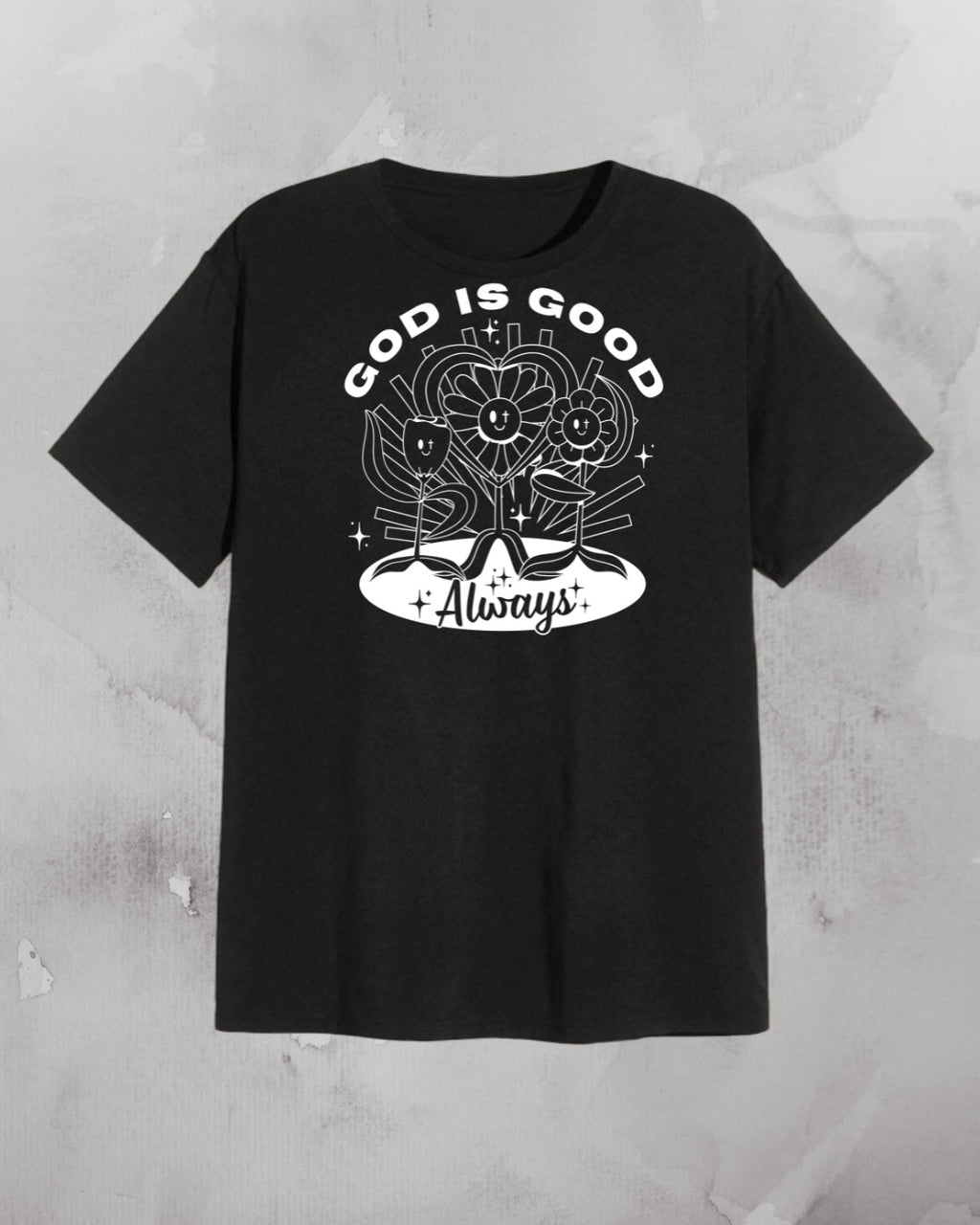 God is Good T-Shirt - Black - Christian Bracelets and Apparel - In His Name Company Products