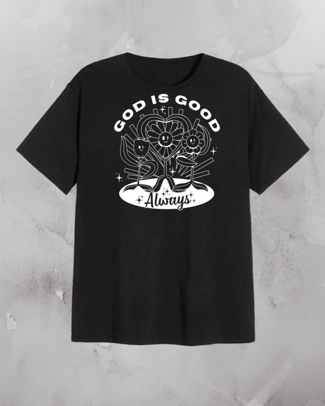 God is Good T-Shirt - Black - Christian Bracelets and Apparel - In His Name Company Products
