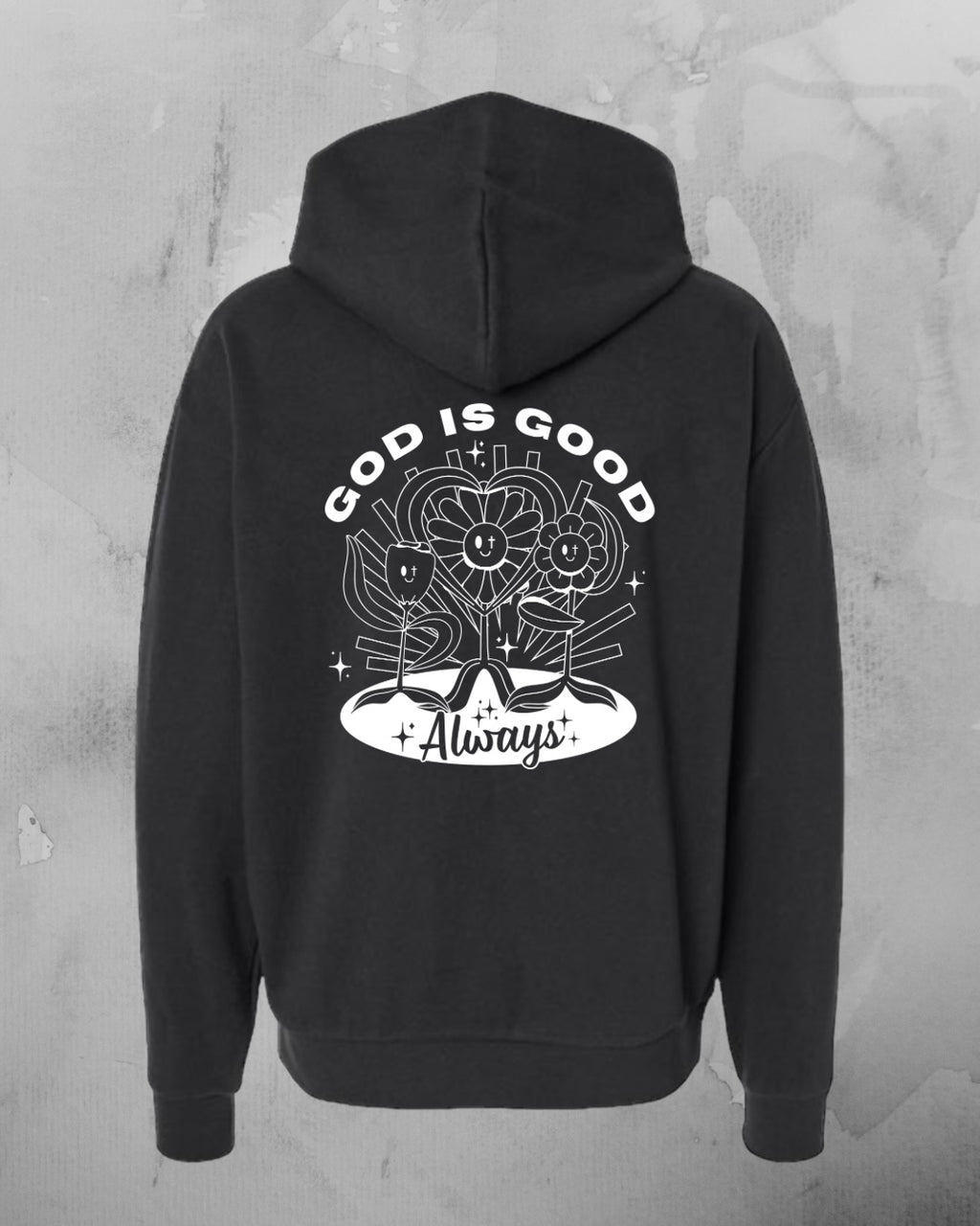 God is Good Hoodie - Black (FREE Mystery 10-Pack Included)($225 Value!) - Christian Bracelets and Apparel - In His Name Company Products