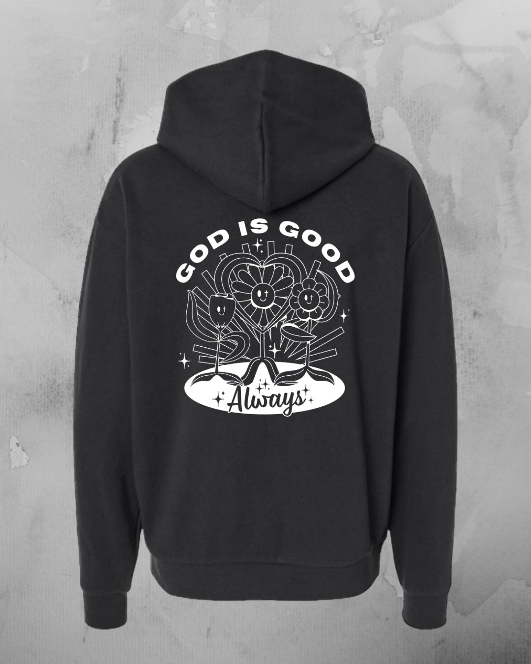 God is Good Hoodie - Black (FREE Mystery 10-Pack Included)($225 Value!) - Christian Bracelets and Apparel - In His Name Company Products