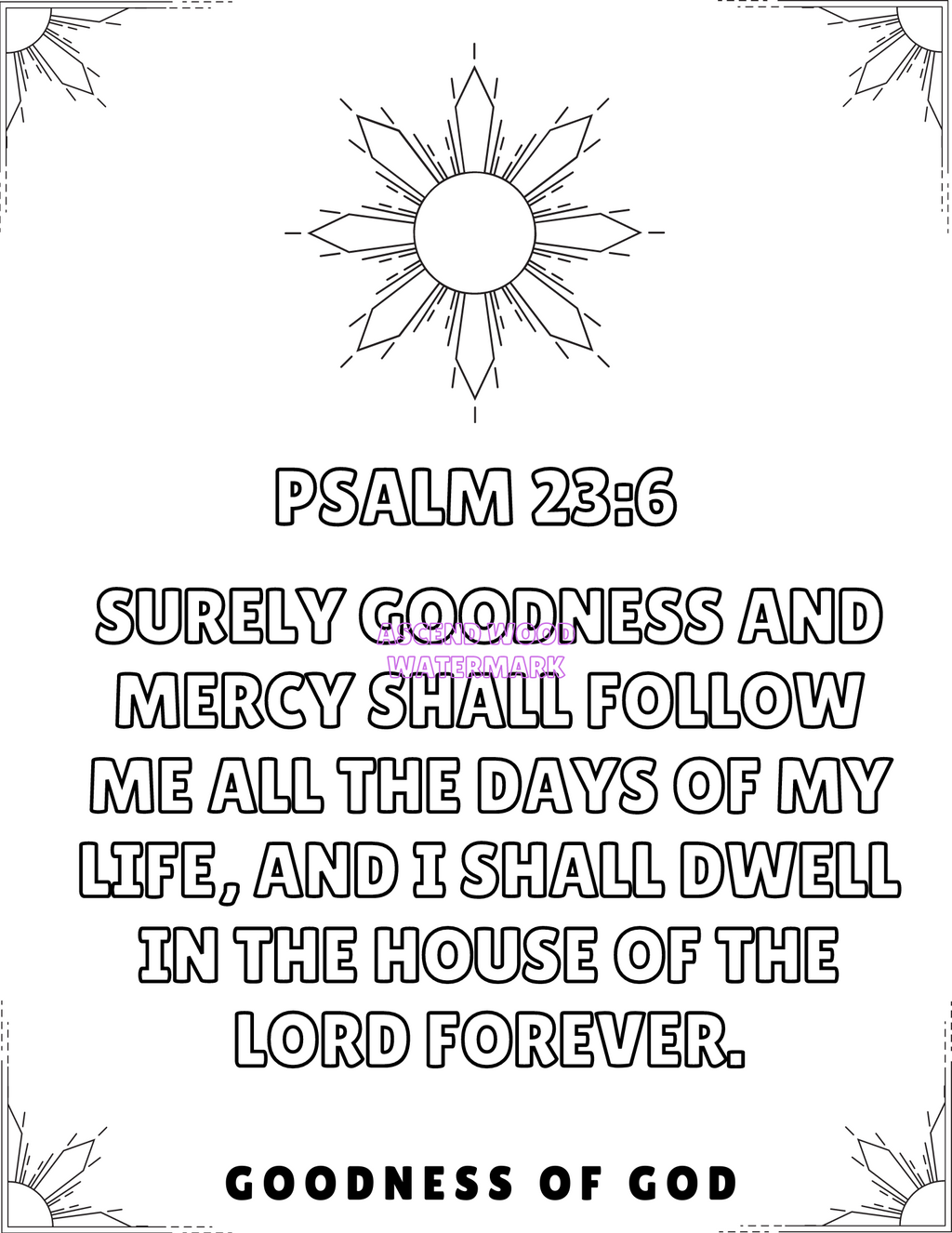 Goodness of God - Bible Verse Coloring Book (Digital Download) - Christian Bracelets and Apparel - In His Name Company Products