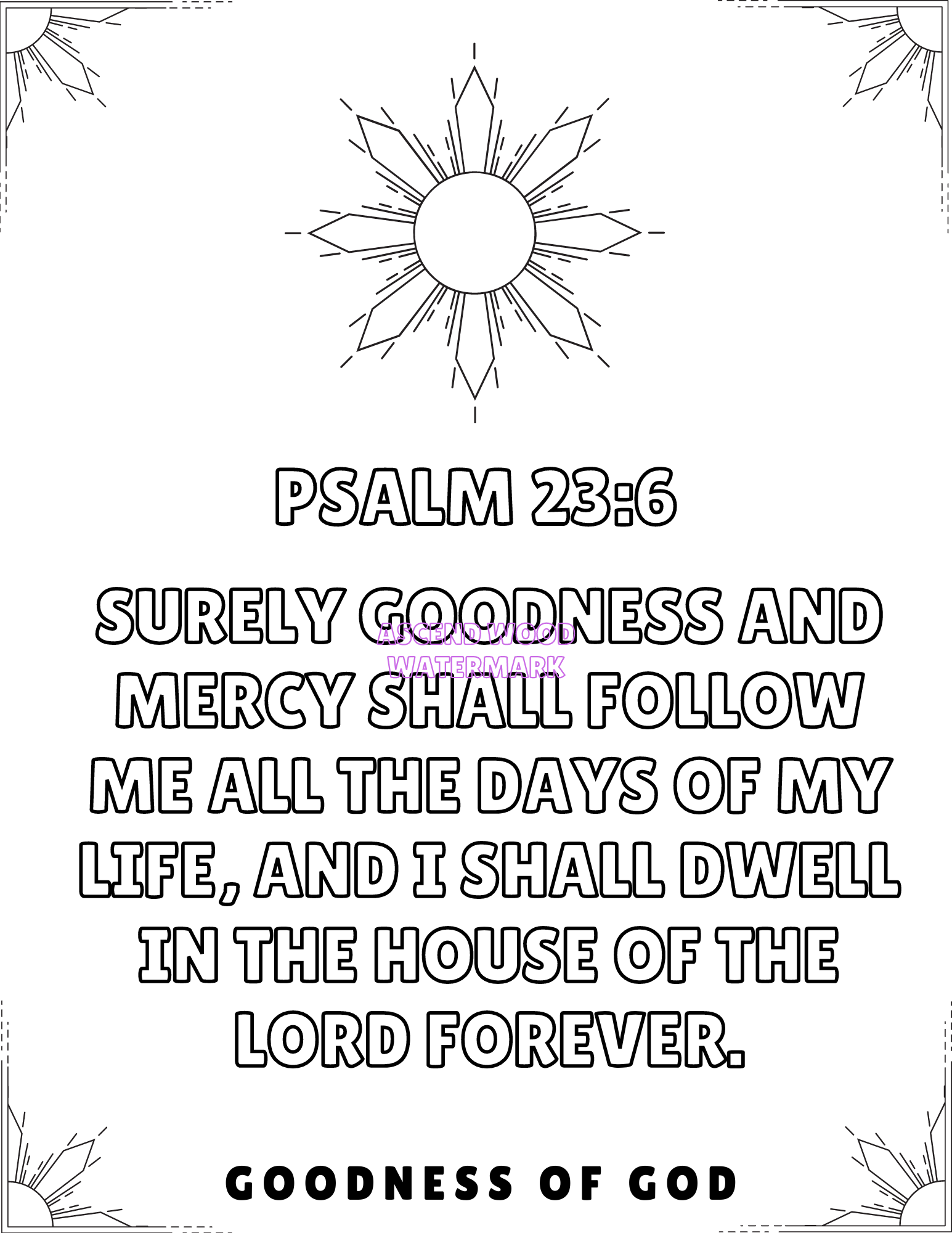 Goodness of God - Bible Verse Coloring Book (Digital Download) - Christian Bracelets and Apparel - In His Name Company Products