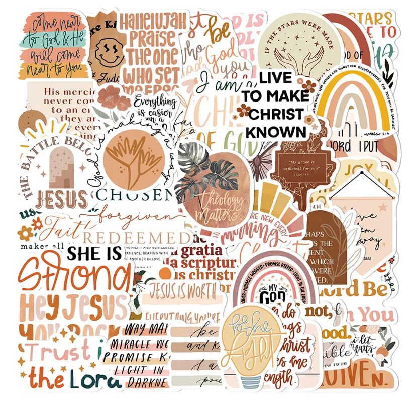 Mystery Decal 5-Pack + [3 FREE Decals & FREE Shipping] $35 Value - Christian Bracelets and Apparel - In His Name Company Products