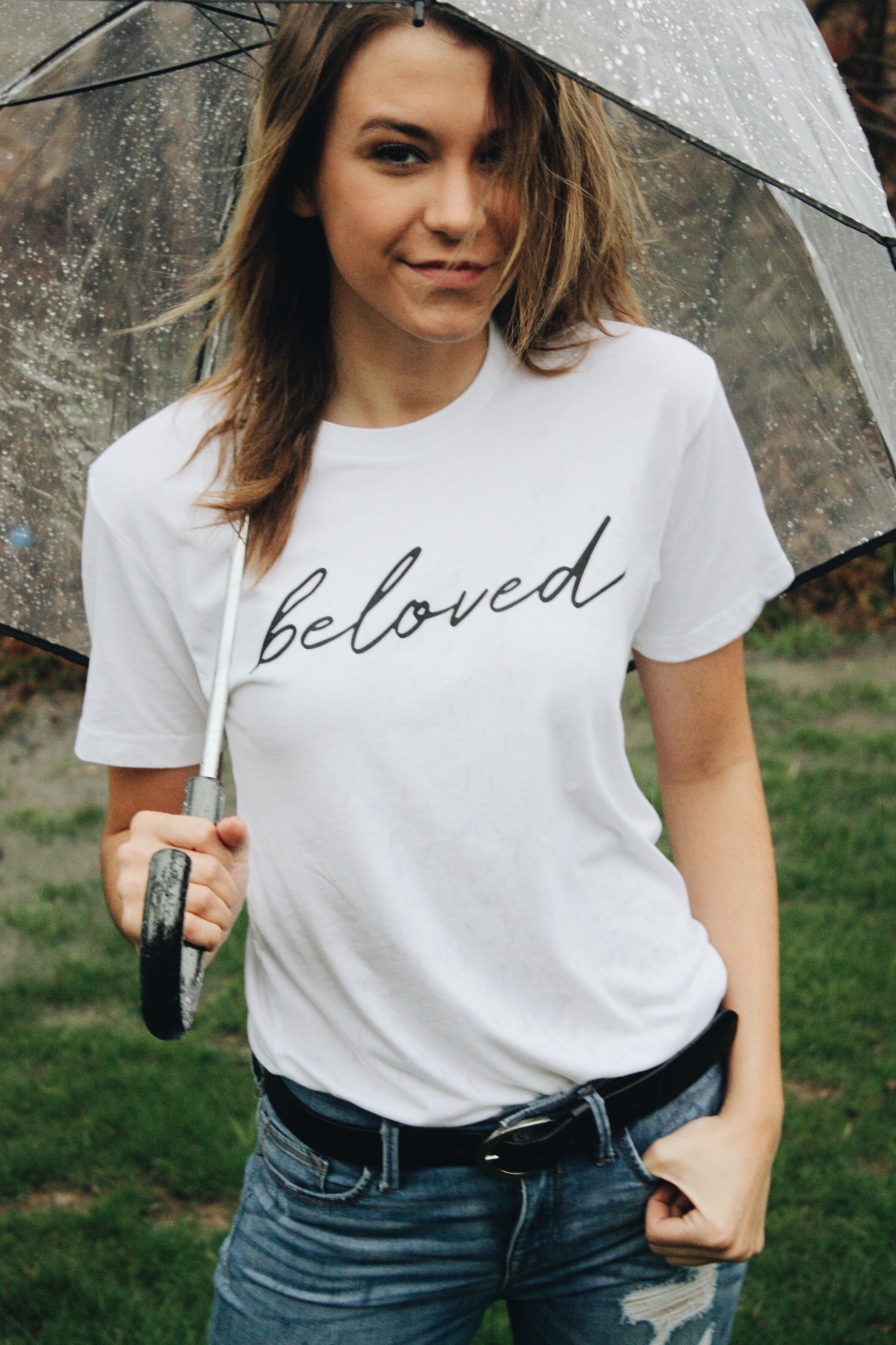 Beloved Shirt - White - Christian Bracelets and Apparel - In His Name Company Products