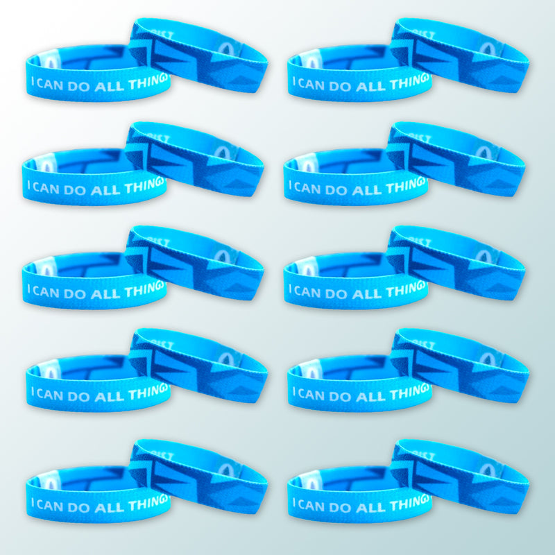 [$4] Philippians 4:13 10-Pack Reversible Bracelets - Christian Apparel and Accessories - Ascend Wood Products