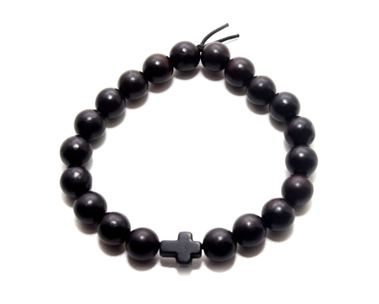 Blackwood Black Cross Bracelet - Christian Bracelets and Apparel - In His Name Company Products