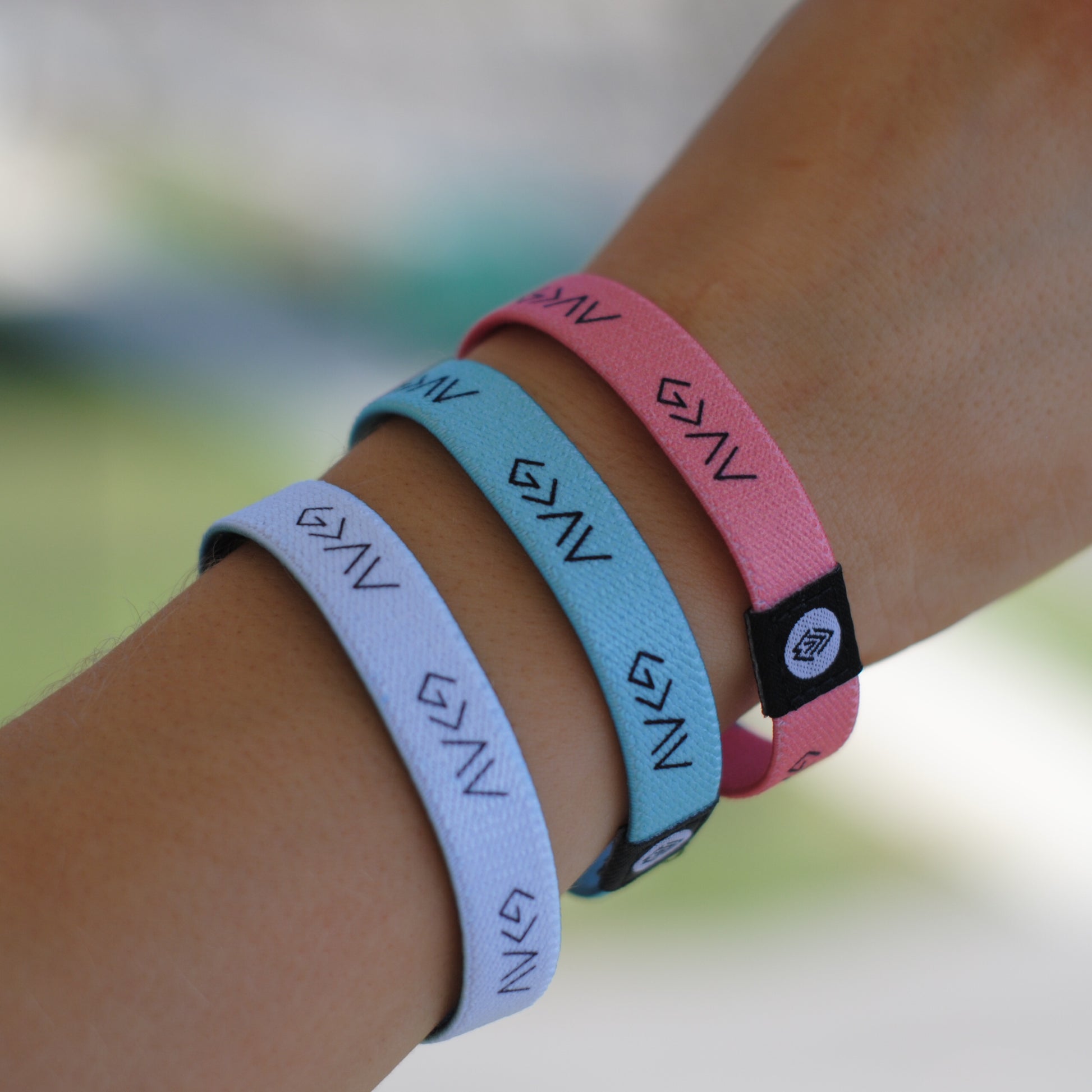 3-PACK | "God is Greater" Reversible Bracelets [White/Pink/Mint] - Christian Bracelets and Apparel - In His Name Company Products