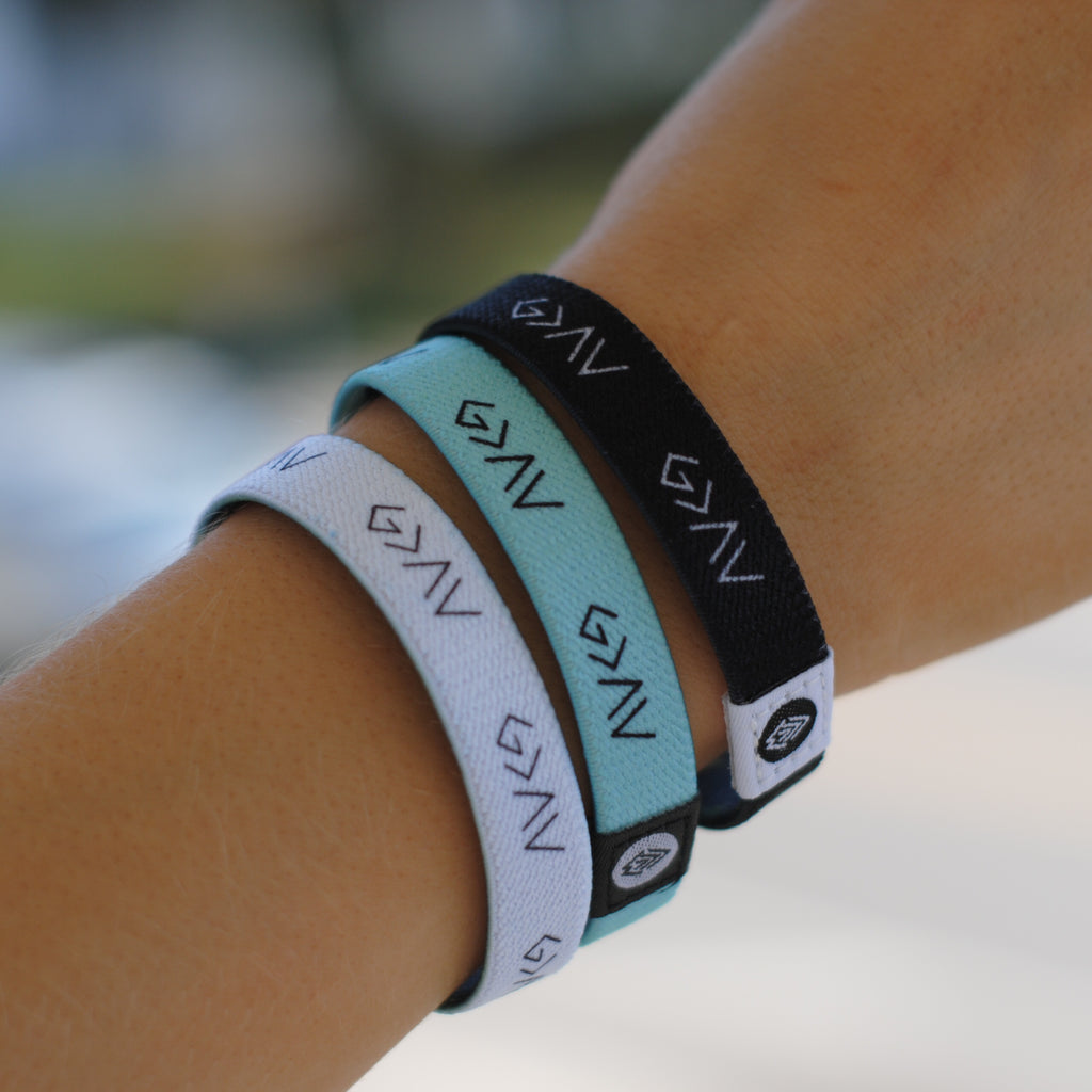 3-PACK | "God is Greater" Reversible Bracelets [White/Black/Mint] - Christian Bracelets and Apparel - In His Name Company Products