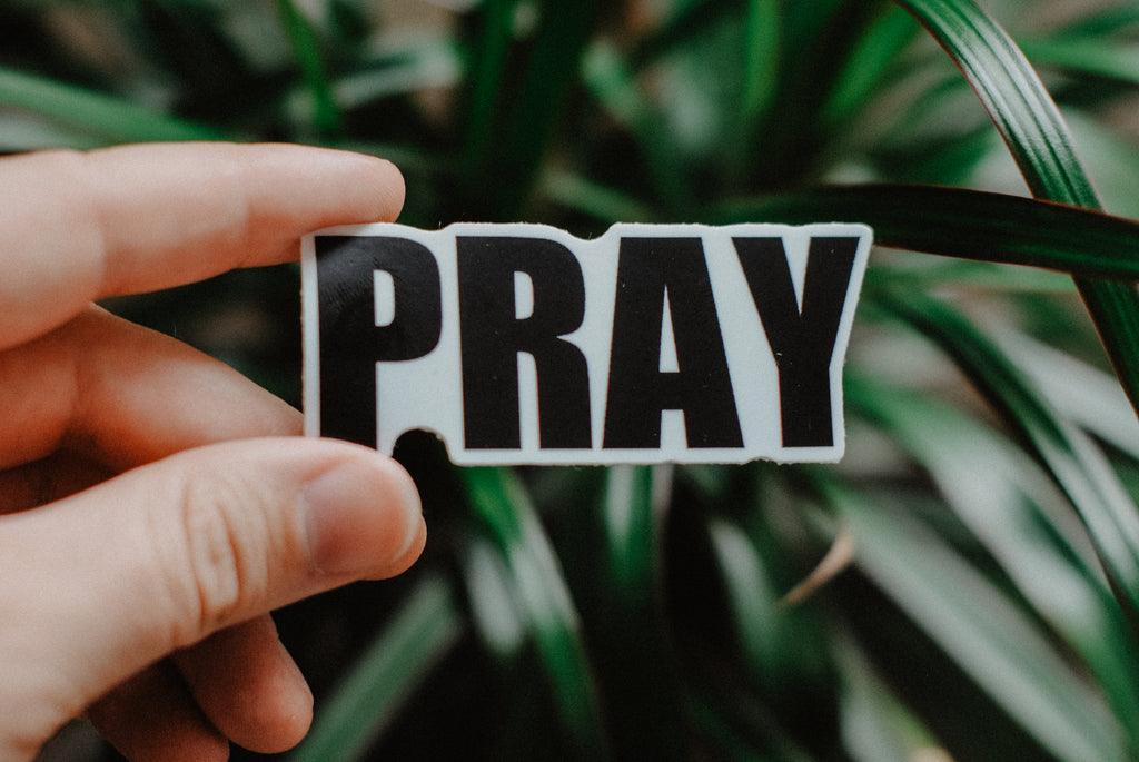 PRAY - Decal Sticker - Christian Bracelets and Apparel - In His Name Company Products