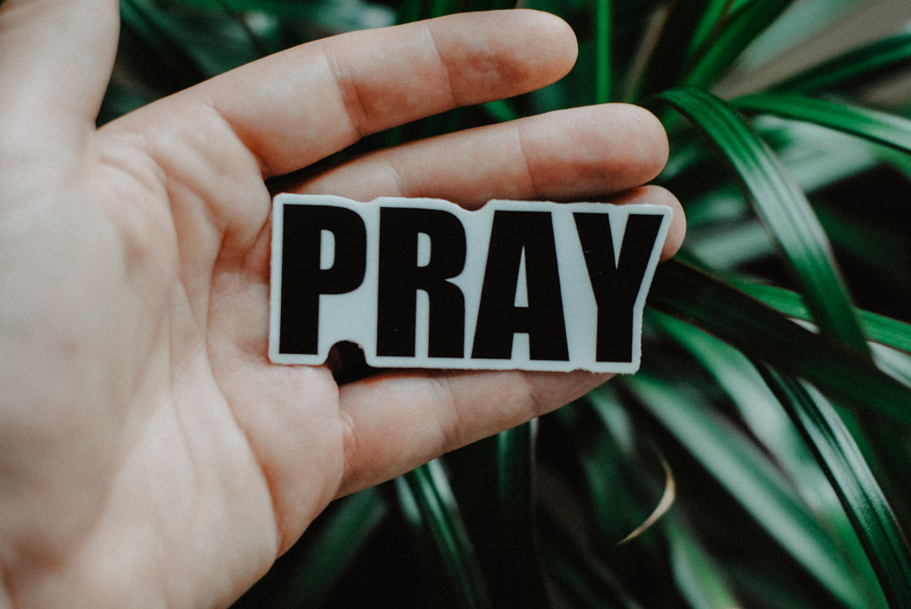 PRAY - Decal Sticker - Christian Bracelets and Apparel - In His Name Company Products