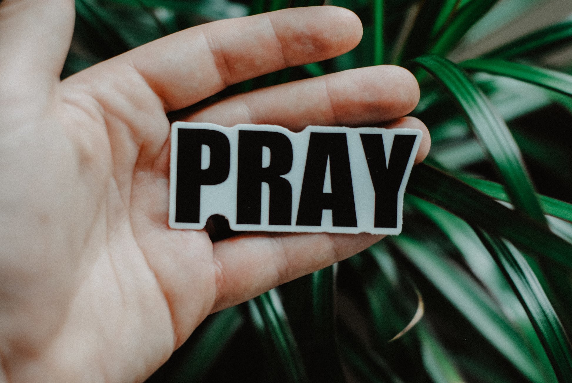 PRAY - Decal Sticker - Christian Bracelets and Apparel - In His Name Company Products