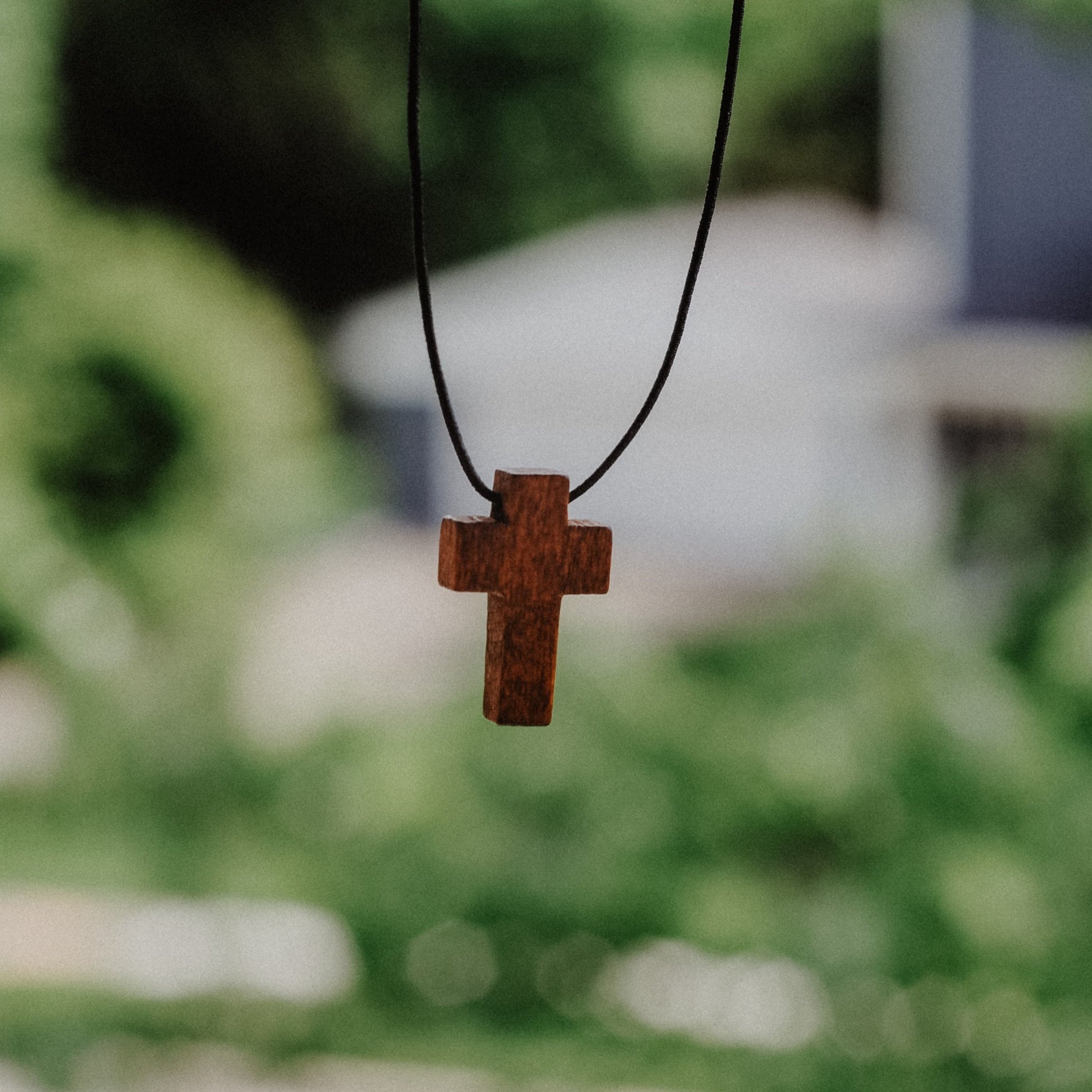 Wooden Cross Necklace - Christian Bracelets and Apparel - In His Name Company Products