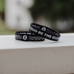 TO GOD BE THE GLORY Reversible Wristband - Black - Christian Apparel and Accessories - Ascend Wood Products