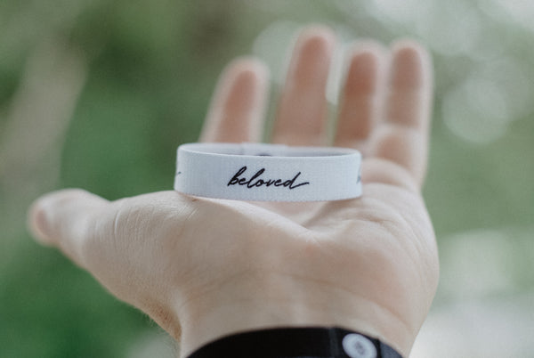 Beloved Reversible Wristband - White - Christian Apparel and Accessories - Ascend Wood Products