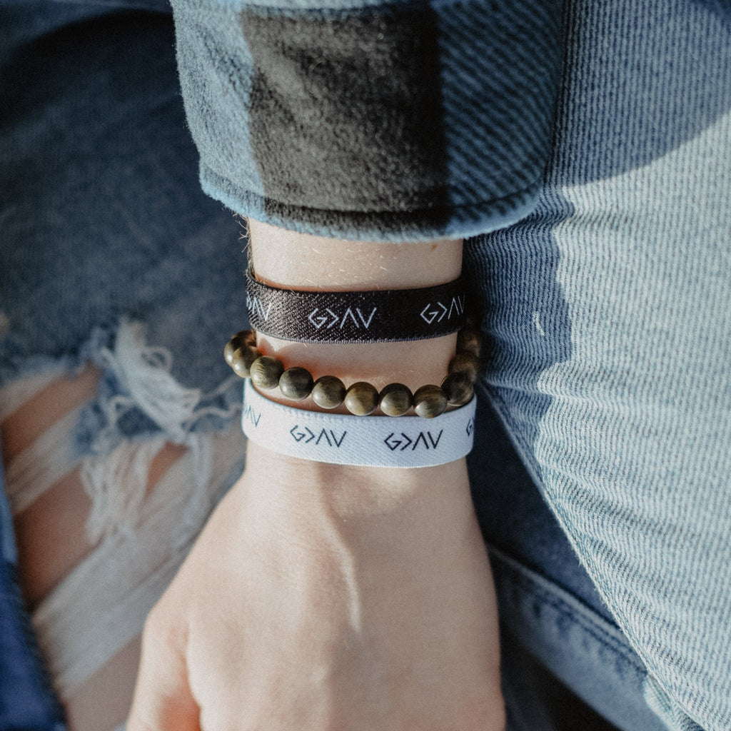 NEW 3-PACK | 'God is Greater' + Handmade Wooden Bracelet - Christian Bracelets and Apparel - In His Name Company Products