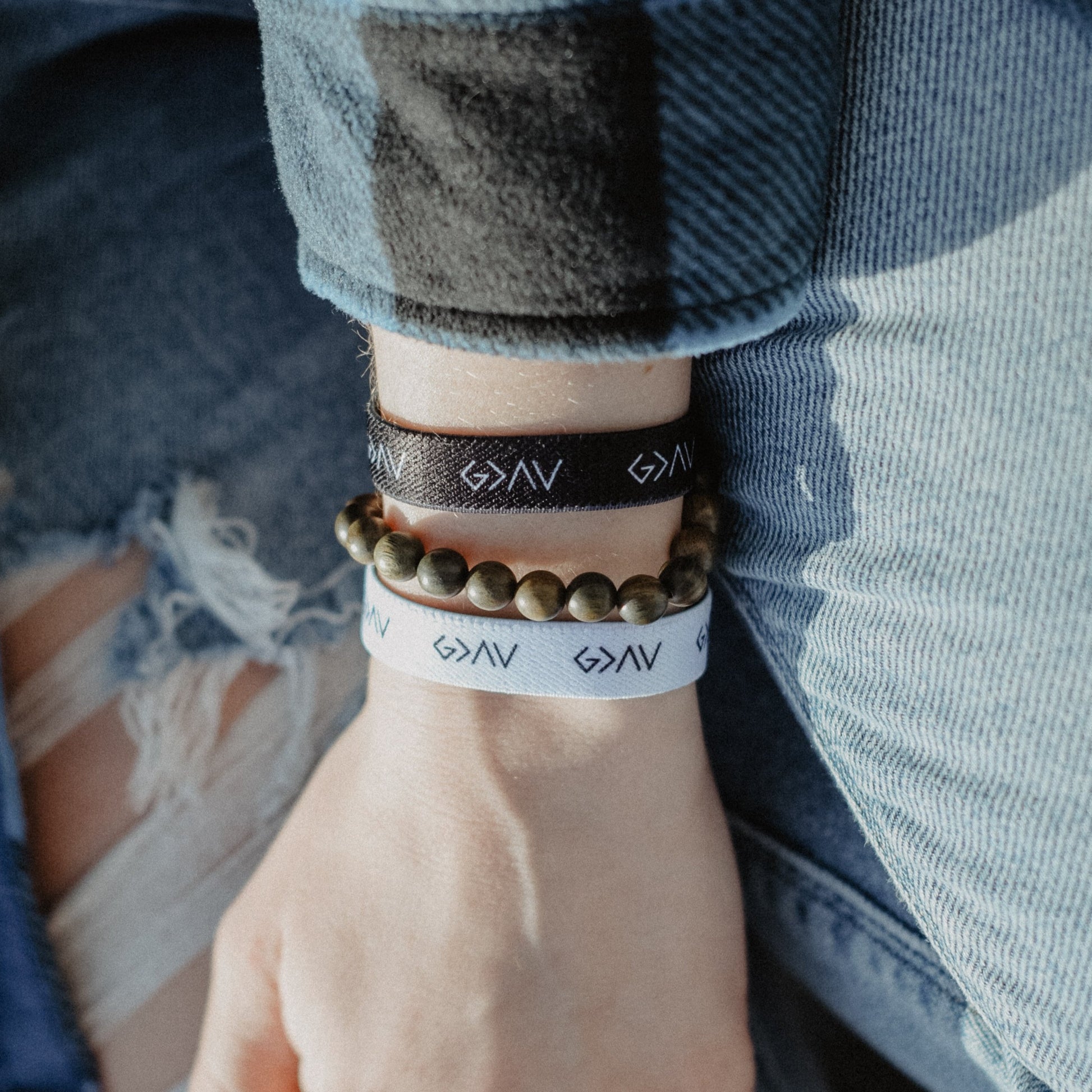 NEW 3-PACK | 'God is Greater' + Handmade Wooden Bracelet - Christian Bracelets and Apparel - In His Name Company Products