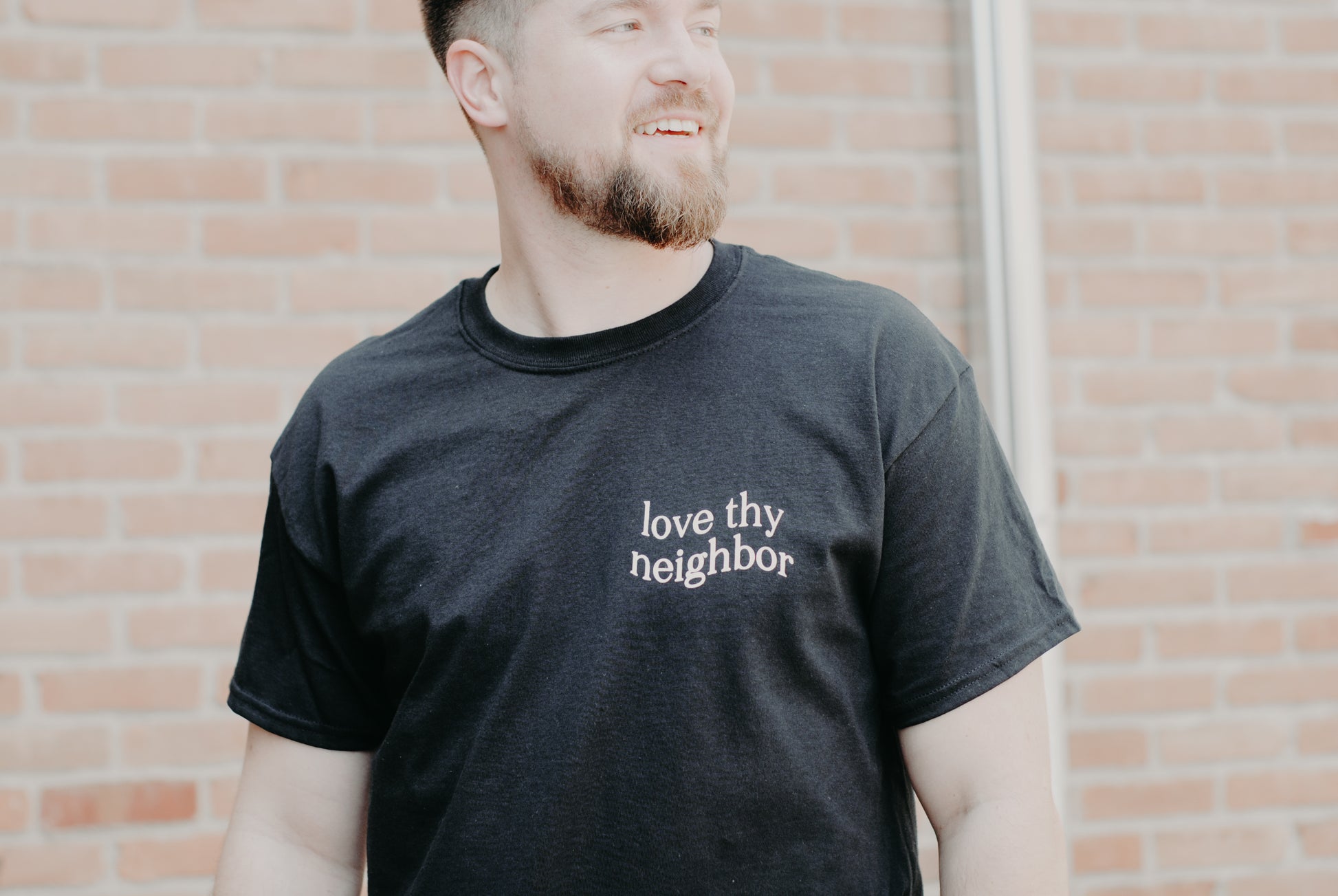 Love Thy Neighbor T-Shirt - Black - Christian Bracelets and Apparel - In His Name Company Products