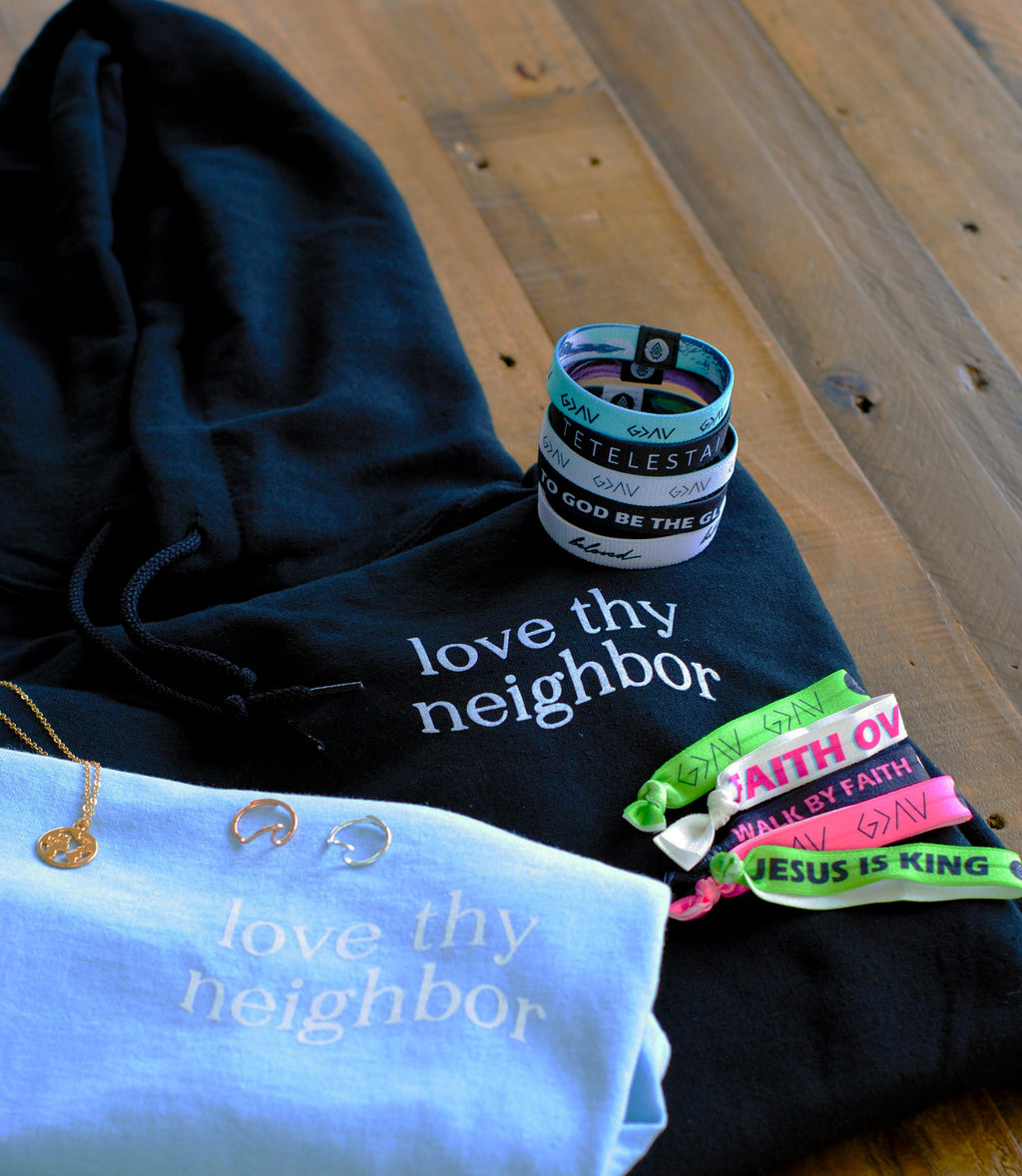 Everything Bundle | Hoodie + Tee + 5-Pack Reversibles + Necklace ($300 Value) - Christian Bracelets and Apparel - In His Name Company Products