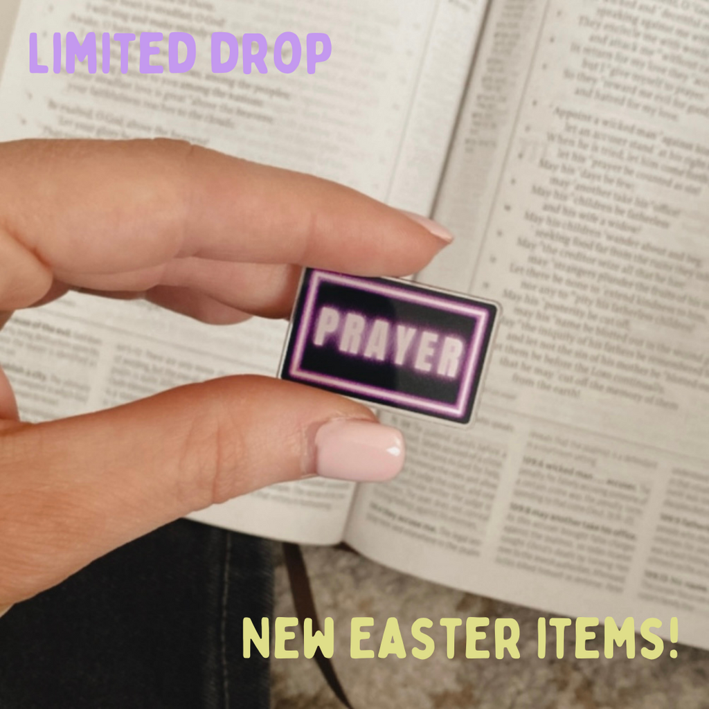 NEW* NEON PRAYER PIN - LIMITED DROP [50% OFF] - Christian Bracelets and Apparel - In His Name Company Products