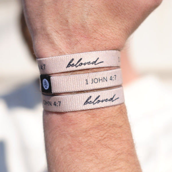 Beloved Reversible Wristband - Tan - Christian Apparel and Accessories - Ascend Wood Products