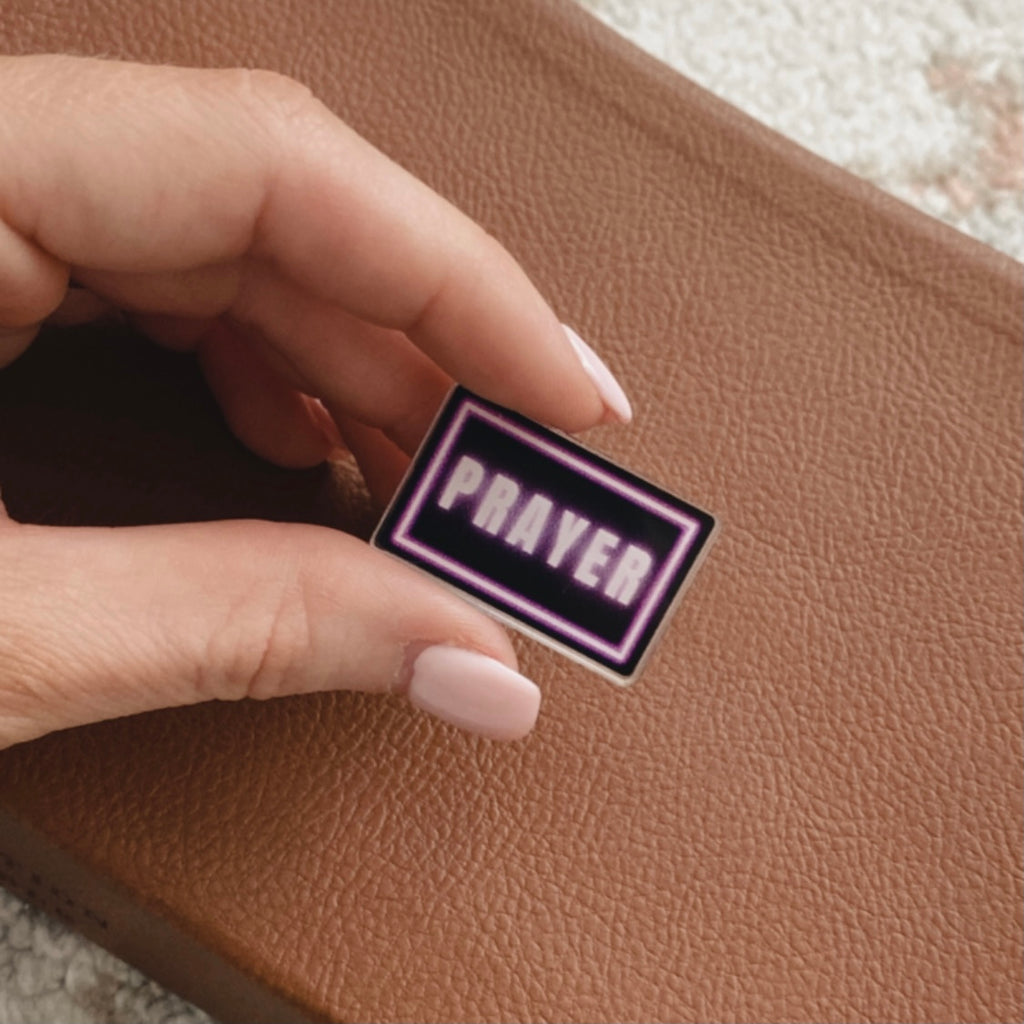 NEW* NEON PRAYER PIN - LIMITED DROP [50% OFF] - Christian Bracelets and Apparel - In His Name Company Products