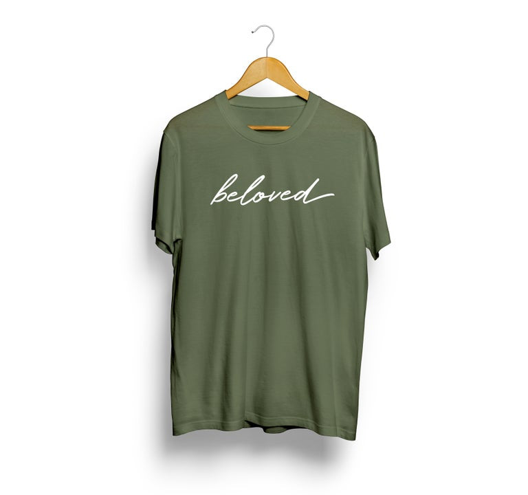 Beloved Shirt - Olive - Christian Bracelets and Apparel - In His Name Company Products
